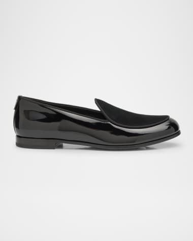 Giorgio Armani Men's Leather and Velvet Loafers