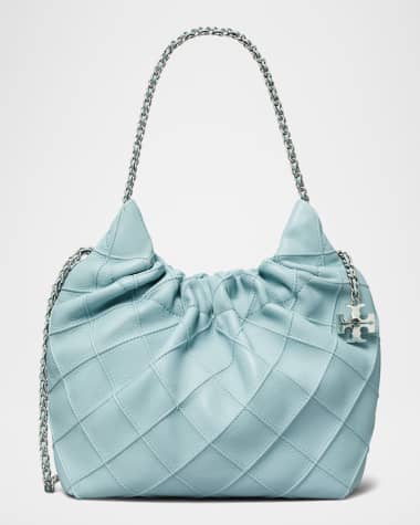 Tory Burch Fleming Mini Quilted Leather Hobo Bag