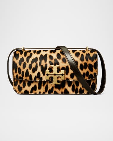 Tory Burch Eleanor Small Convertible Leopard Calf Hair Shoulder Bag