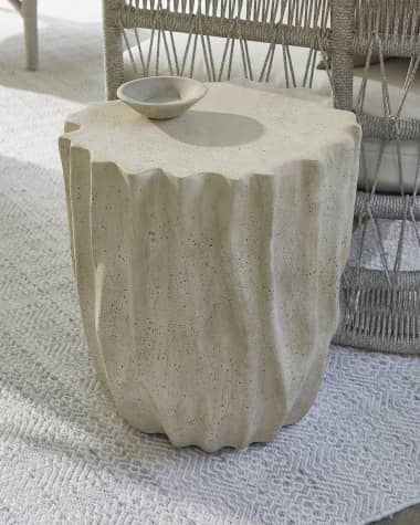 Neiman Marcus Ruffle Outdoor Garden Seat