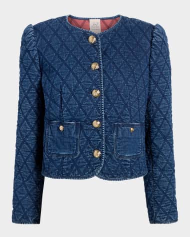 Cinq a Sept Gretchen Quilted Denim Jacket