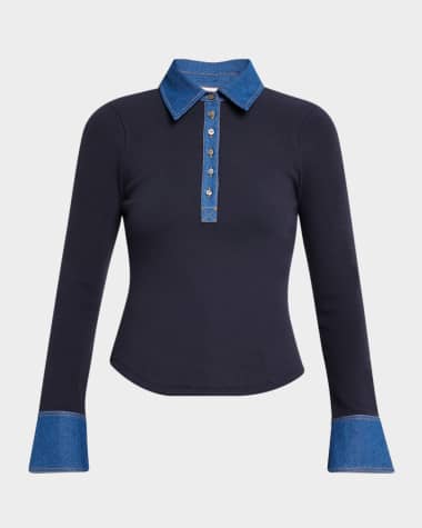 Cinq a Sept Jaden Denim Top