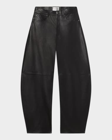 FRAME The Leather Bubble Jeans