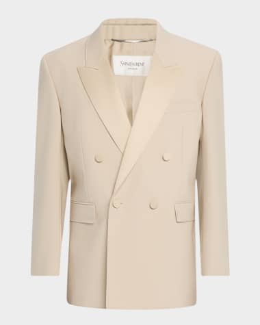 Saint Laurent Men's Double-Breasted Tuxedo Jacket
