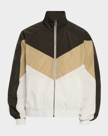 Saint Laurent Men's Colorblock Nylon Jacket