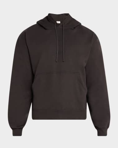 Saint Laurent Men's Fleece Tonal Logo Hoodie