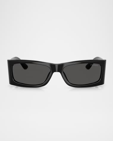 Prada Men's PR B03S Rectangular Sunglasses