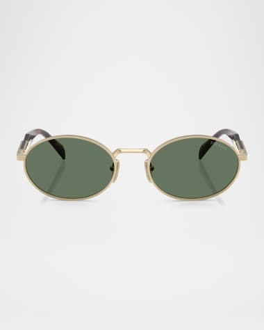 Prada Men's PR 65ZS Oval Sunglasses