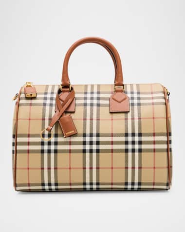Burberry Bowling Check Top-Handle Bag