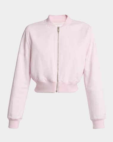 Givenchy Embroidered Crop Bomber Jacket