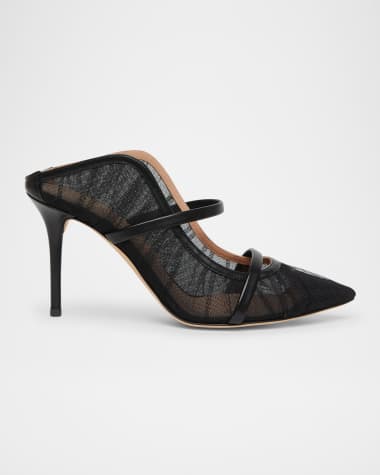 Malone Souliers Maureen Tulle Dual-Band Mule Pumps