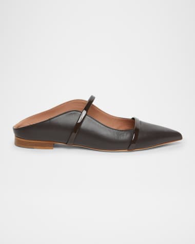 Malone Souliers Maureen Leather Dual-Band Ballerina Mules