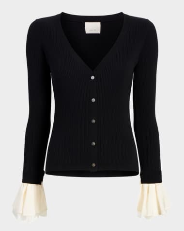Cinq a Sept Bernadette Ribbed Cardigan