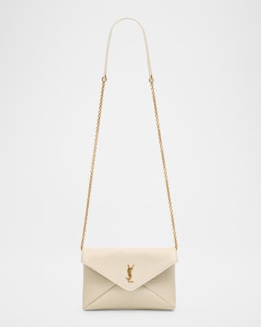 Saint Laurent Cassandre Small YSL Pouch on Chain in Calfskin