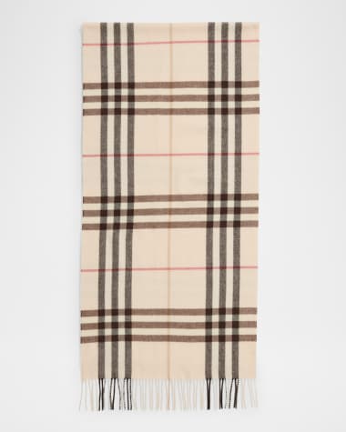 Burberry Check-Print Cashmere Scarf