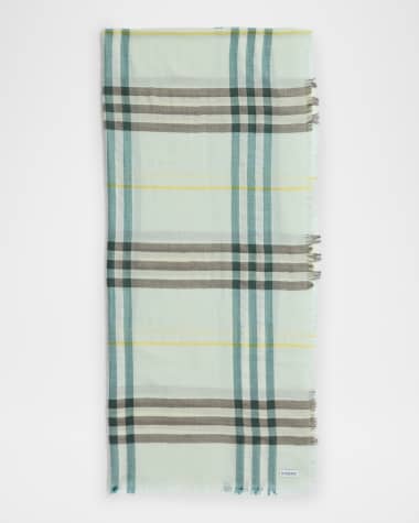 Burberry Giant Check-Print Wool Scarf