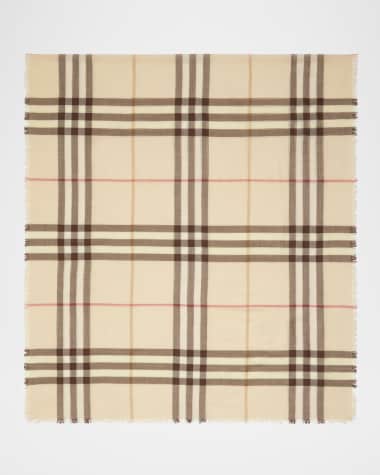 Burberry Giant Check-Print Wool Scarf