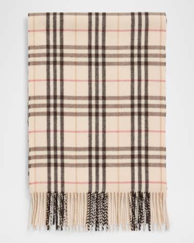 Burberry Lola Check-Print Cashmere Scarf