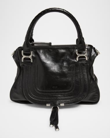 Chloe Marcie Medium Satchel Bag in Shiny Calfskin