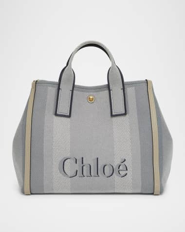 Chloe Large Carry Tote Bag in Jacquard Canvas