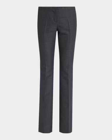 McQueen Low-Rise Check Bootcut Trousers