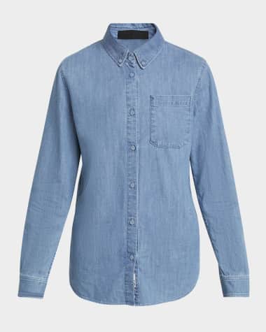 Proenza Schouler White Label Francis Denim Top