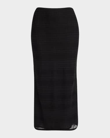 Proenza Schouler White Label Elsa Plaid Knit Midi Skirt