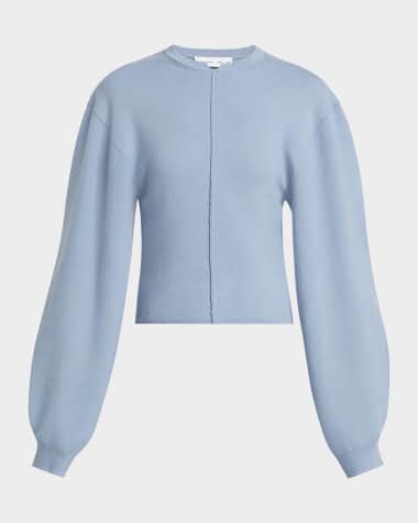 Proenza Schouler White Label Carolina Crewneck Souffle Knit Sweater
