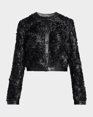 Le Superbe Heavy Petals Vegan Leather Jacket