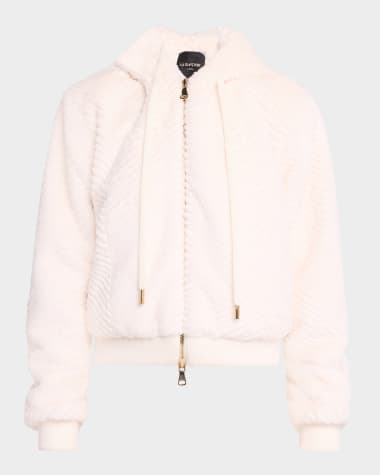 Le Superbe Superfur Chevron Zip Hoodie