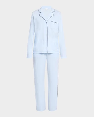 Skin Cayla Contrast-Trim Cotton Pajama Set