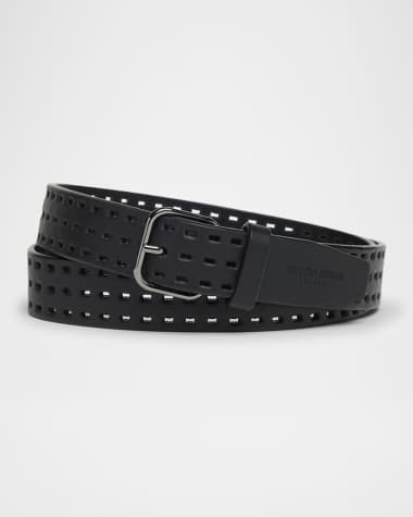 Giorgio Armani Men's Perforated Leather Belt