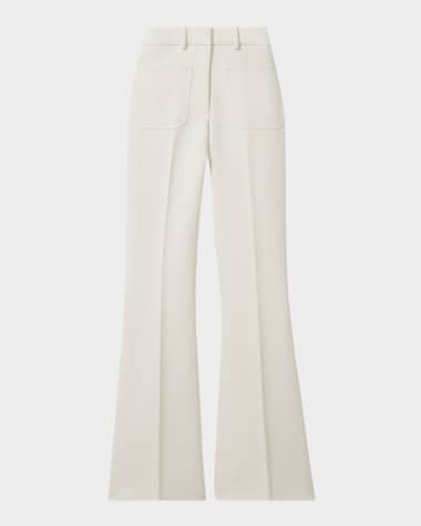 Reiss Priya Flare-Leg Twill Pants