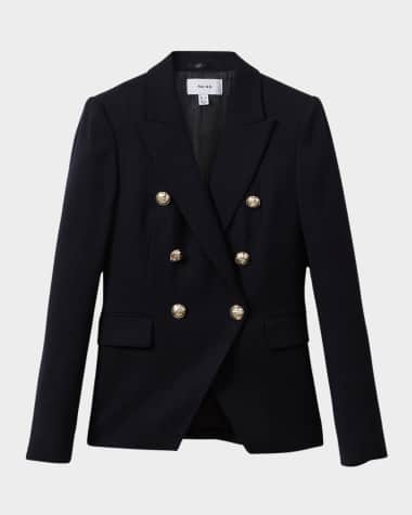 Reiss Tally Double-Breasted Textured Jacket