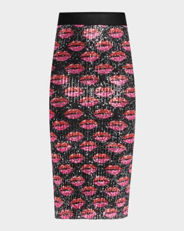 Le Superbe Liza Kiss Kiss Sequined Skirt