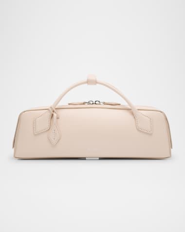 ALAIA Le Teckel Top-Handle Bag in Grained Leather