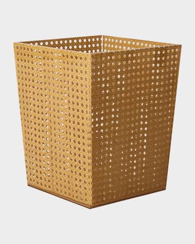 Kim Seybert Reed Waste Basket, Natural