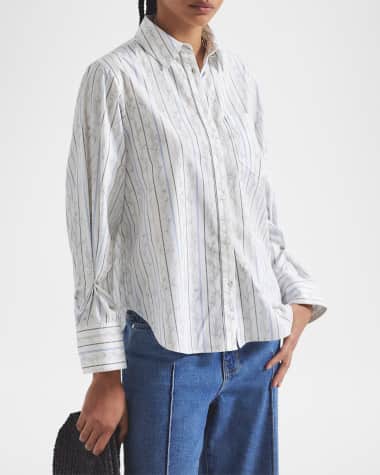 Derek Lam 10 Crosby Wesley Button-Front Shirt