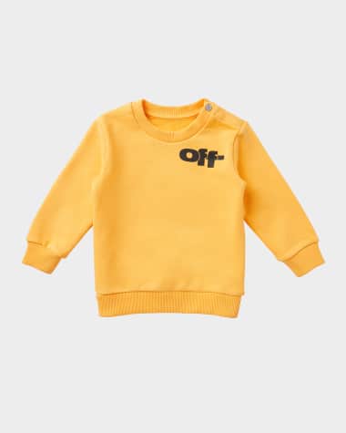Off-White Boy's Type Graphic Logo Crewneck Sweatshirt, Size 3M-3