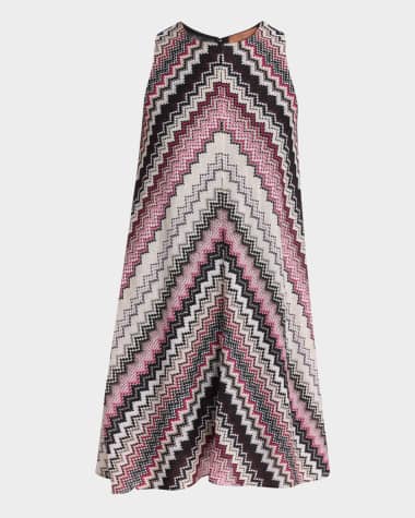 Missoni Chevron Sleeveless Mini Shift Dress