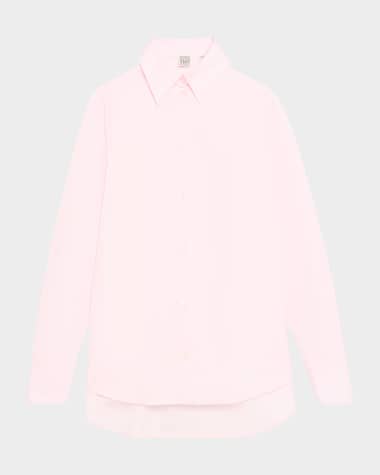 Toteme Kimono-Sleeve Poplin Button-Down Shirt