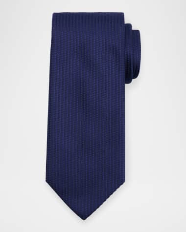 Brioni Men's Tonal Check Silk Tie
