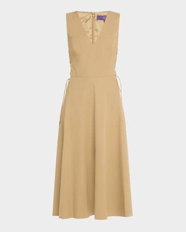 Ralph Lauren Collection Renna Cotton Gabardine Day Dress