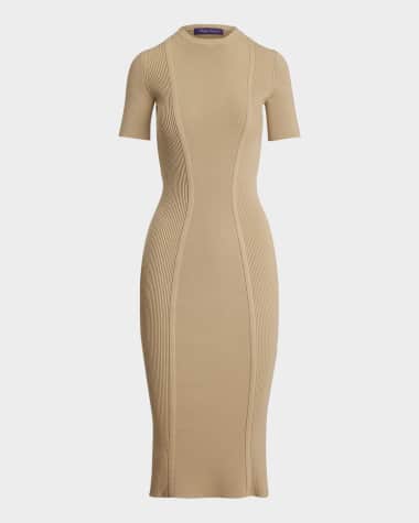 Ralph Lauren Collection Cashmere-Blend Sweater Day Dress