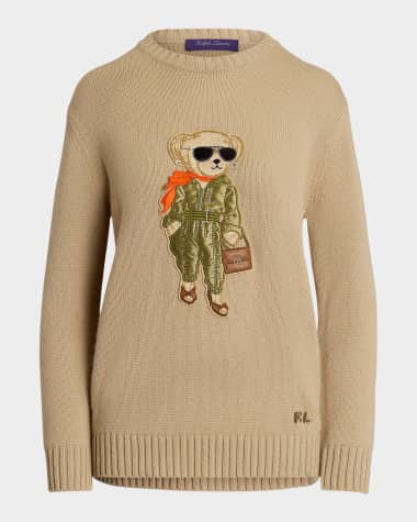 Ralph Lauren Collection Aviator Polo Bear Cashmere Sweater