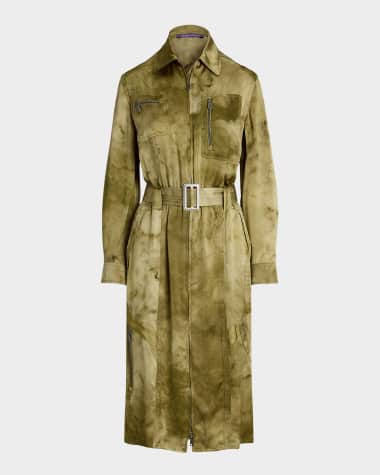 Ralph Lauren Collection Bernadette Print Charmeuse Day Dress