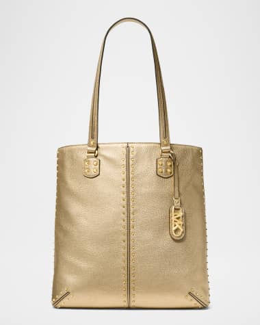 MICHAEL Michael Kors Large Metallic Leather North-South Tote Bag