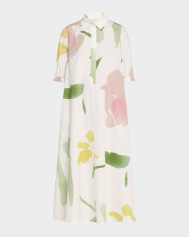 Max Mara Canter Abstract Print Dress