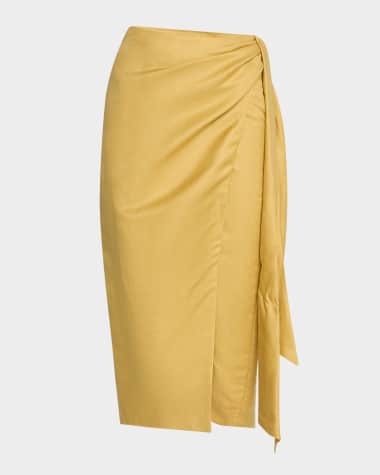 Max Mara Tequila Wrap Midi Skirt