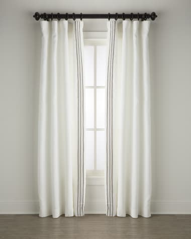 Home Silks Trelli Light-Filtering Linen Drapery Panels, 52" x 108" - Set of 2